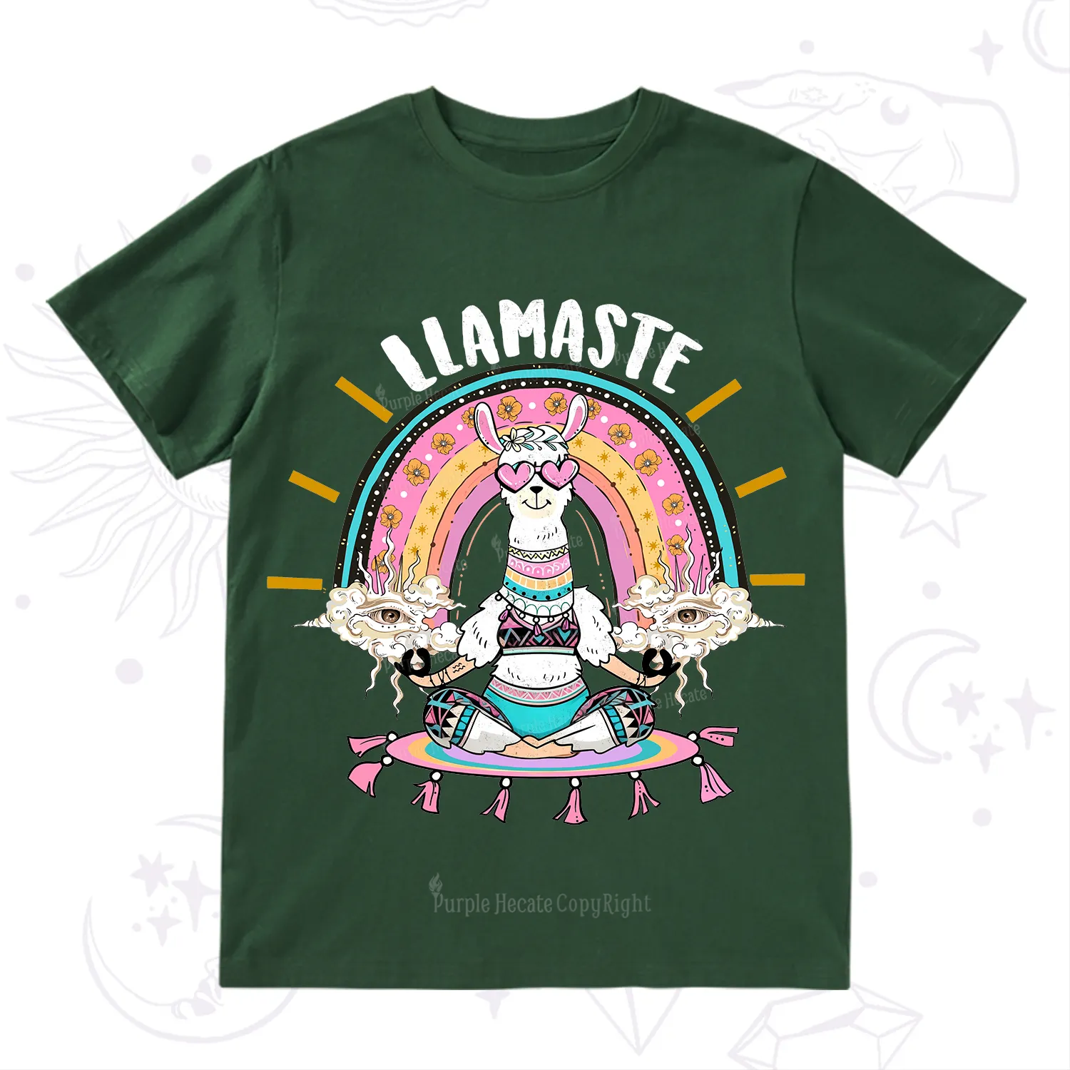 Purplehecate Llama Meditating T-Shirt
