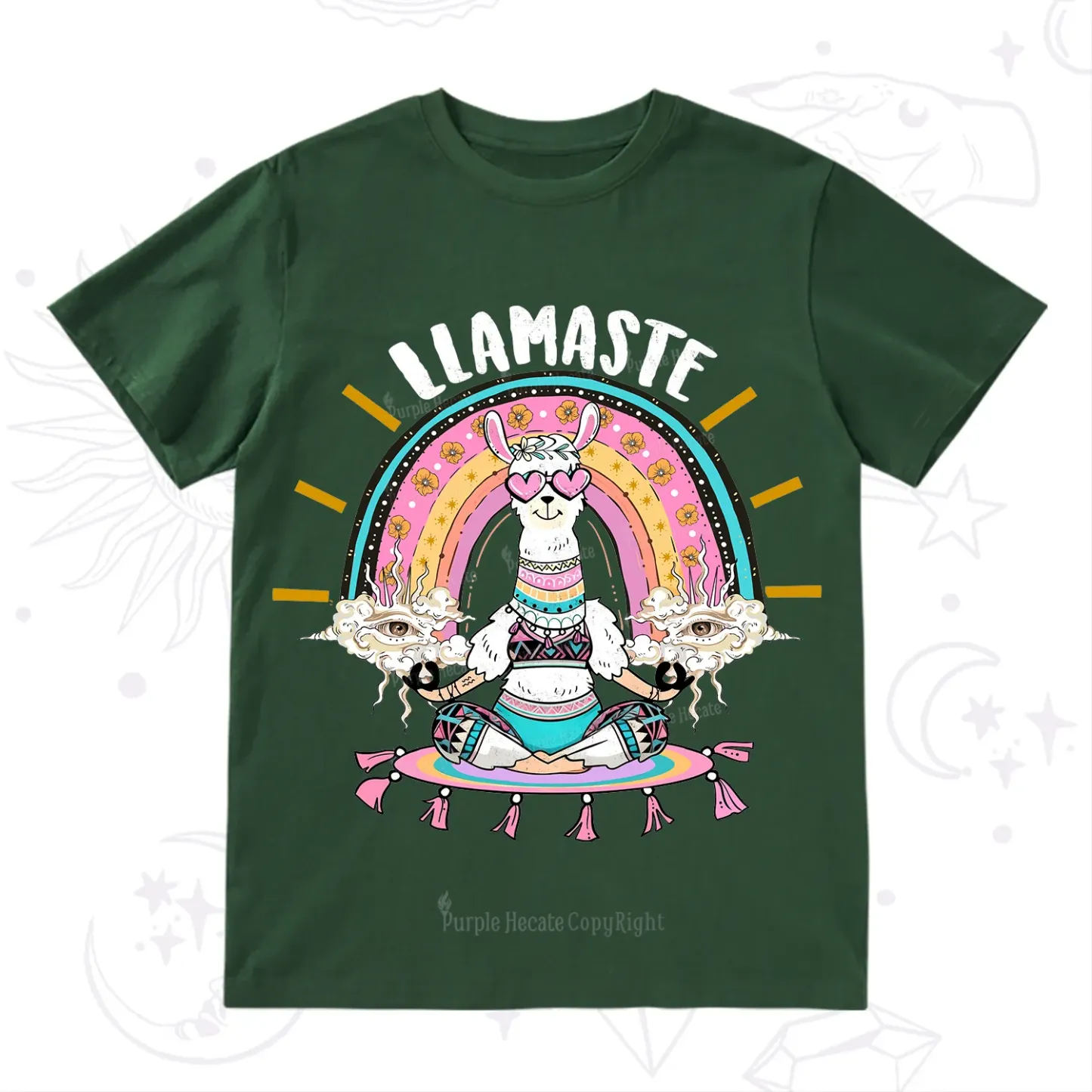 Purplehecate Llama Meditating T-Shirt