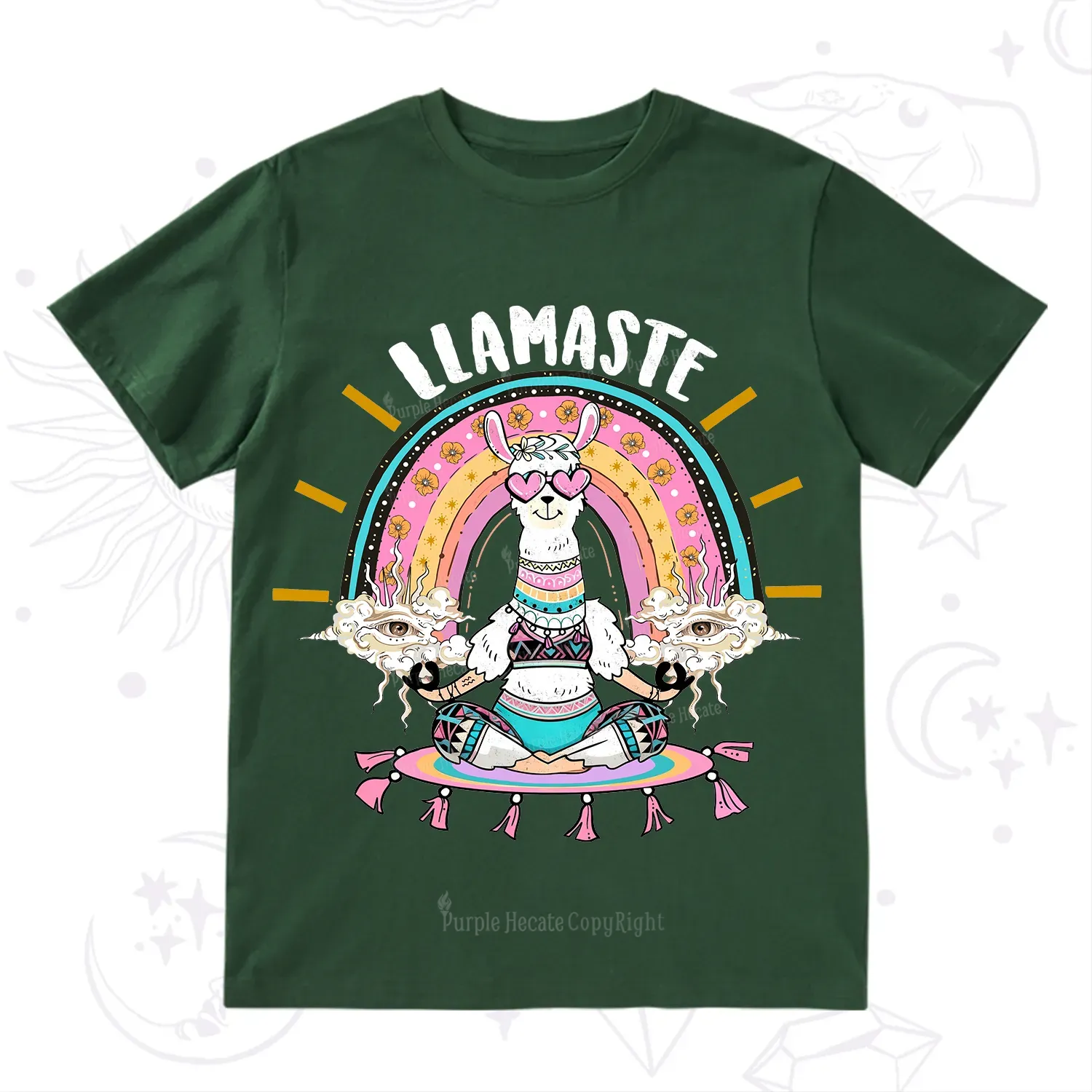 Purplehecate Llama Meditating T-Shirt
