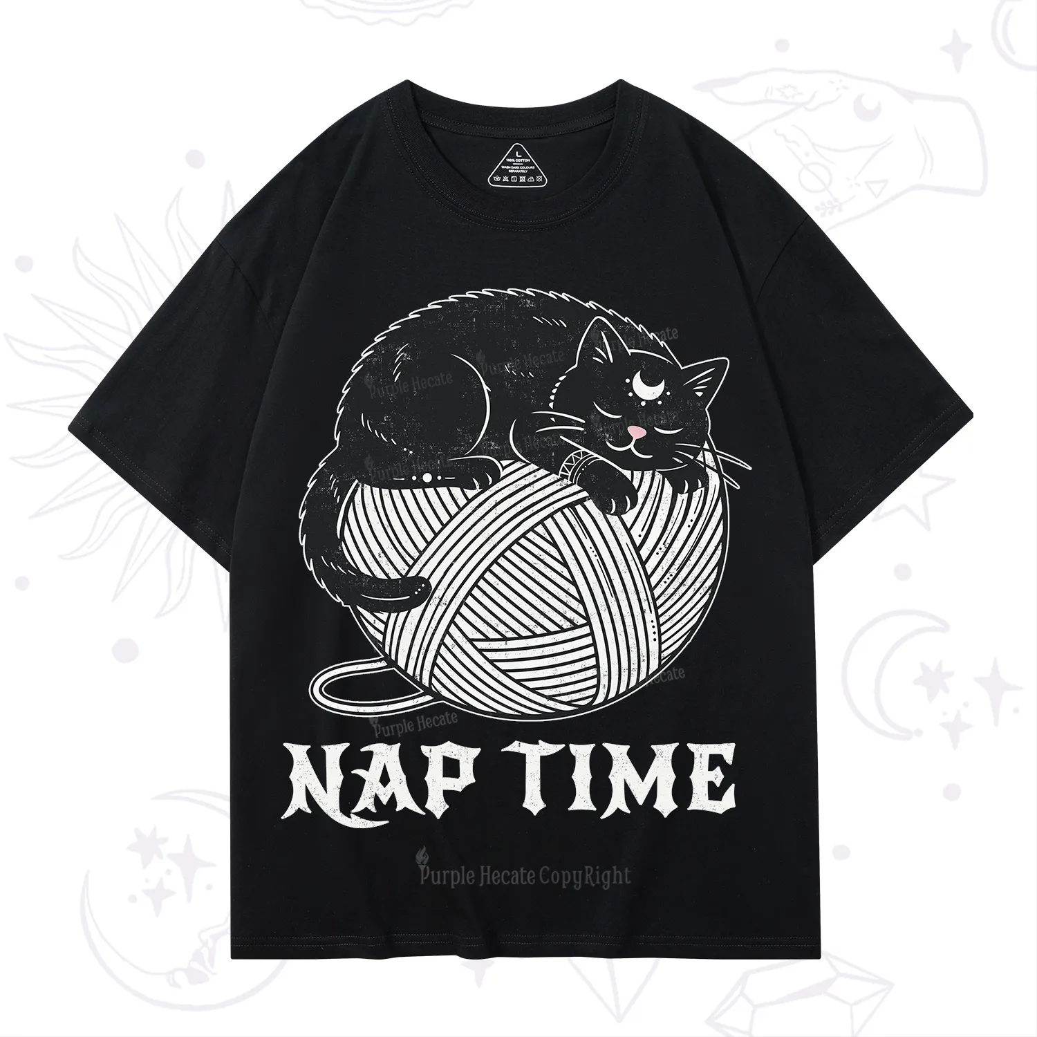 Purplehecate Nap Time Cat T-Shirt