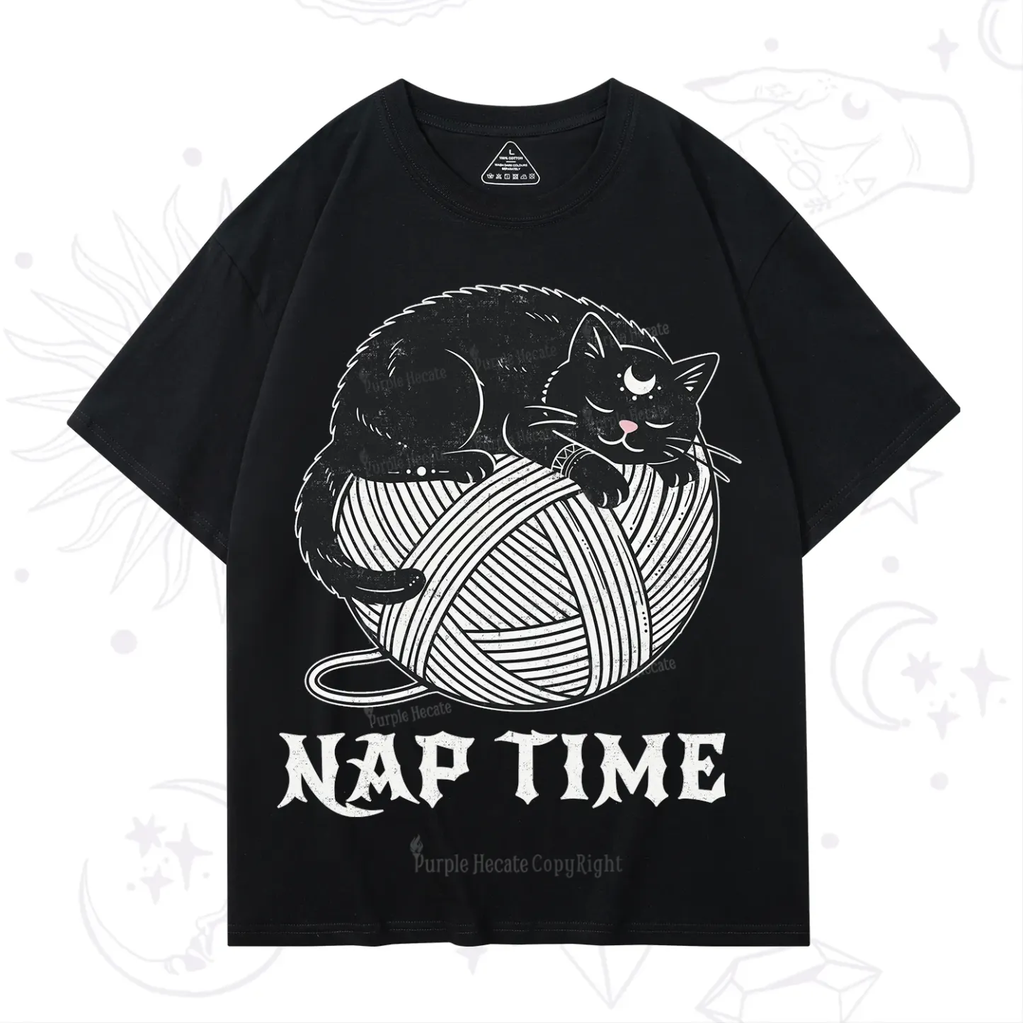 Purplehecate Nap Time Cat T-Shirt