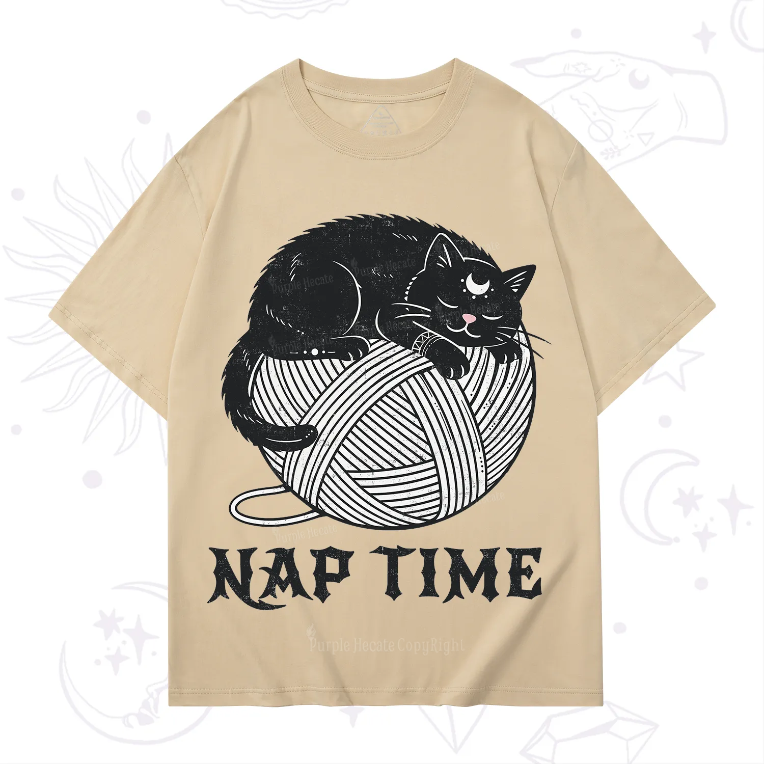 Purplehecate Nap Time Cat T-Shirt