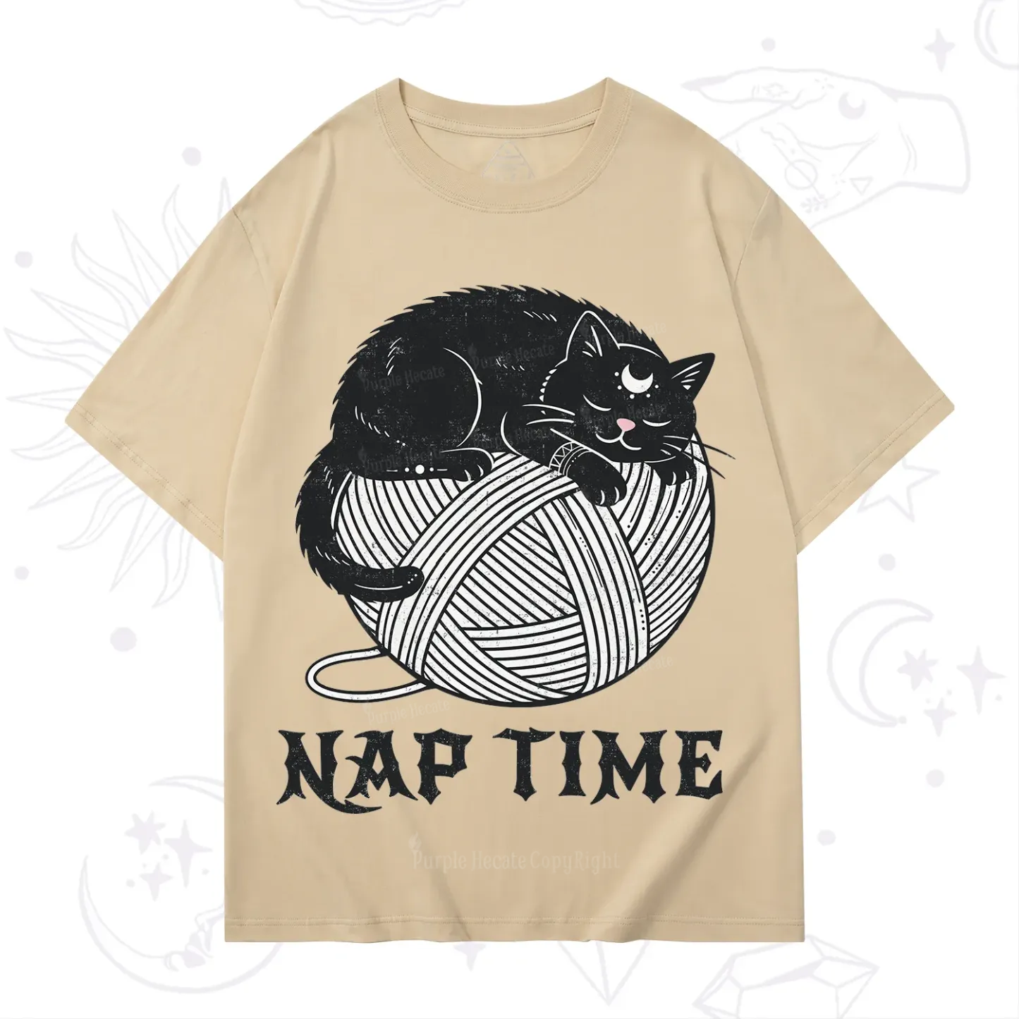 Purplehecate Nap Time Cat T-Shirt