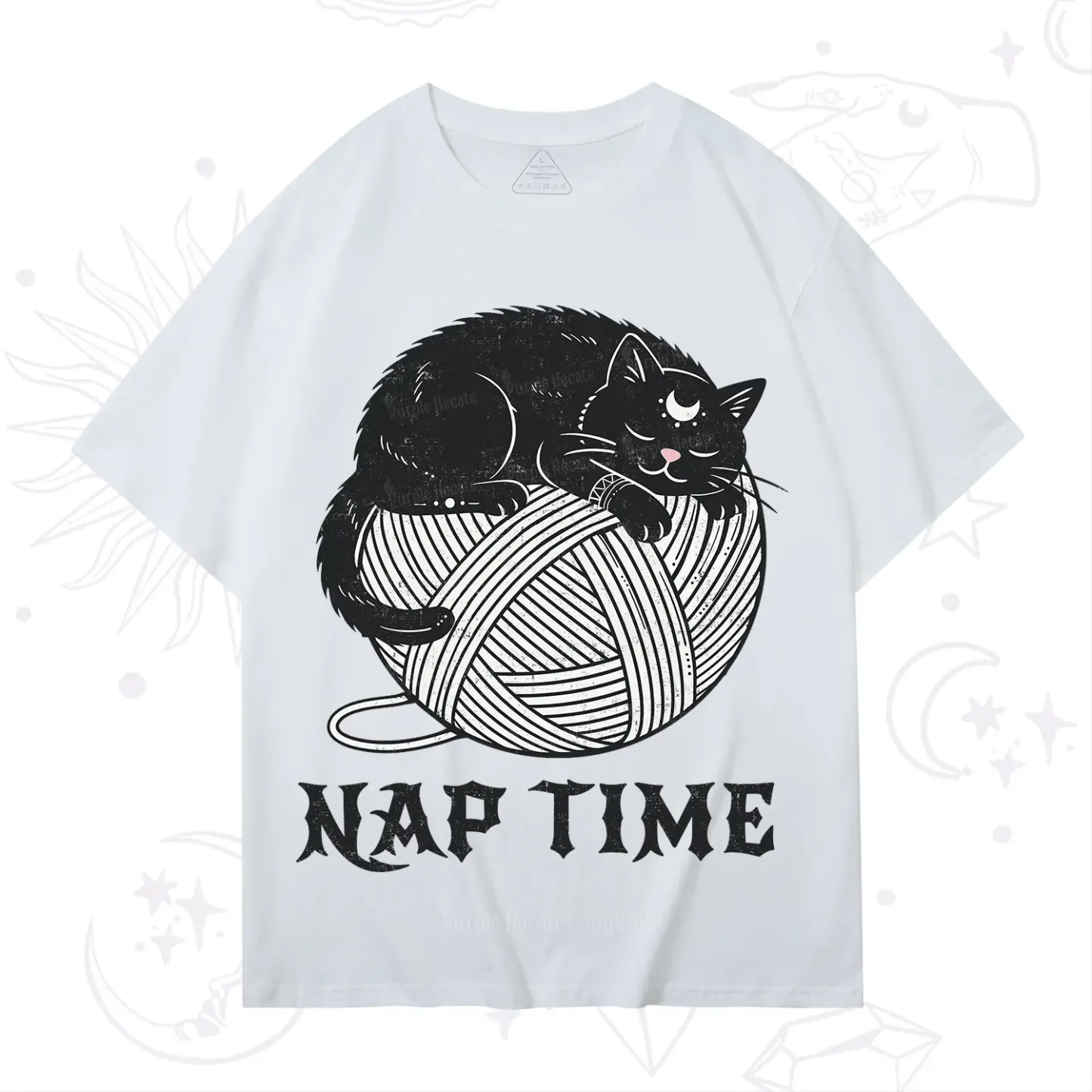 Purplehecate Nap Time Cat T-Shirt