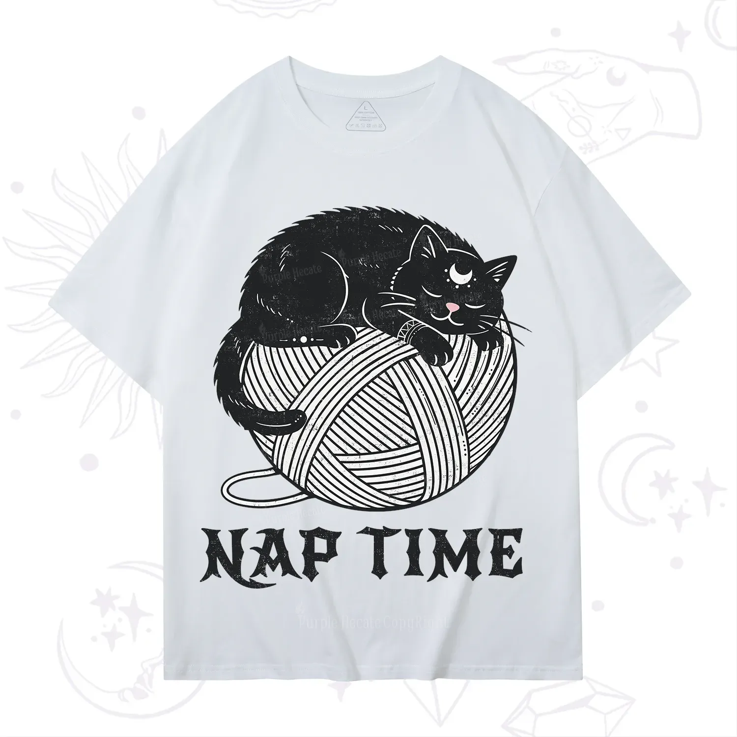 Purplehecate Nap Time Cat T-Shirt