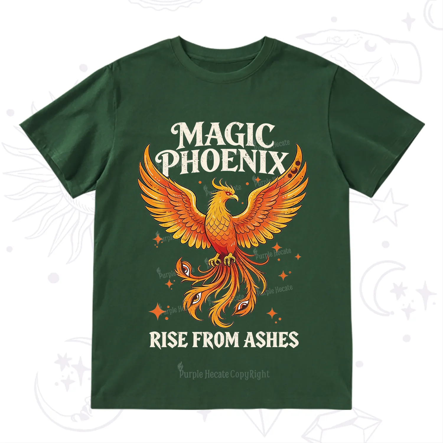 Purplehecate Magic Phoenix Rise From Ashes T-Shirt