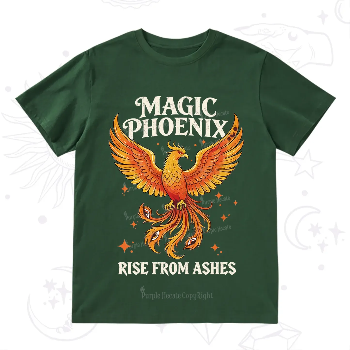 Purplehecate Magic Phoenix Rise From Ashes T-Shirt