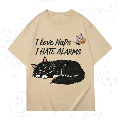 Purplehecate I Love Naps I Hate Alarms T-Shirt