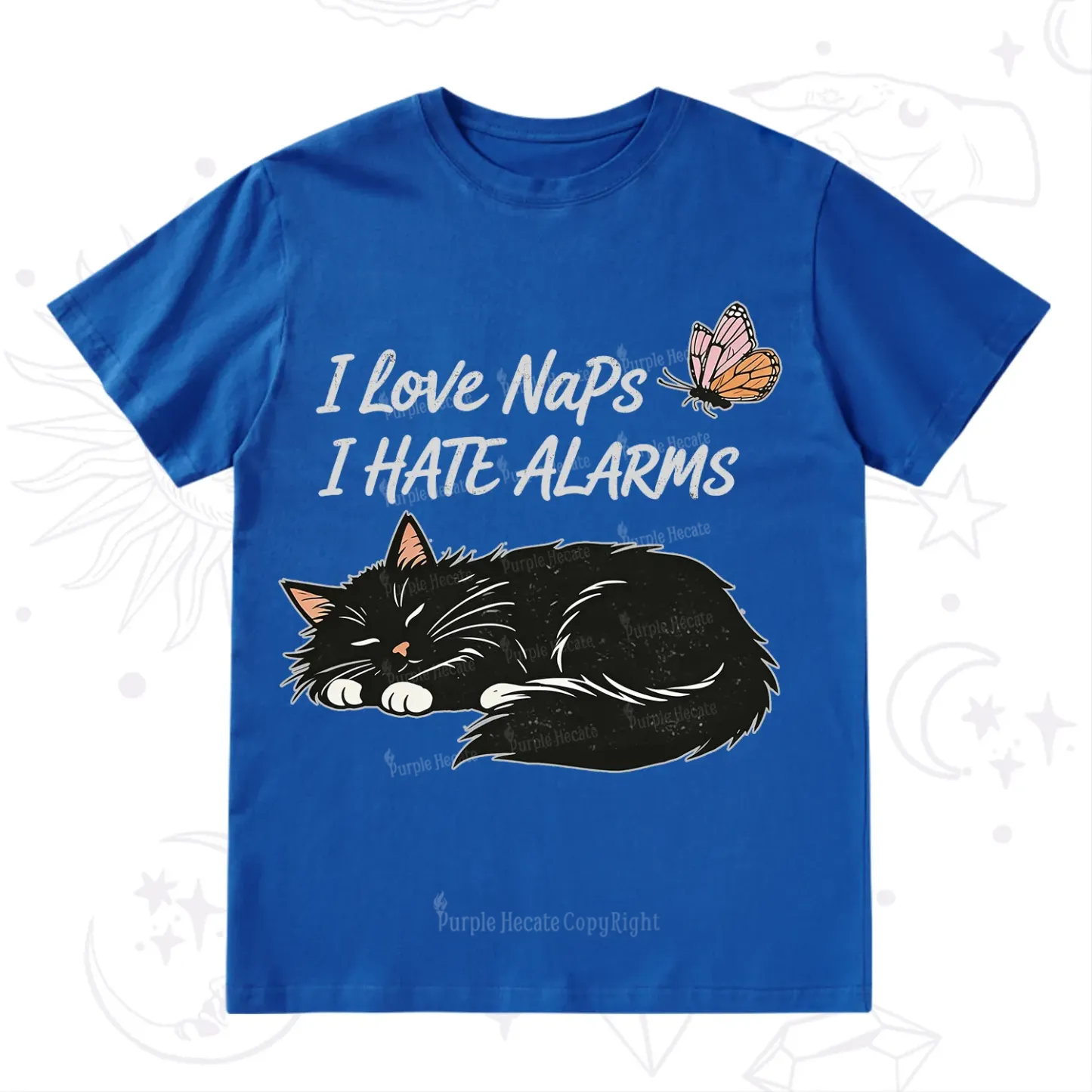Purplehecate I Love Naps I Hate Alarms T-Shirt