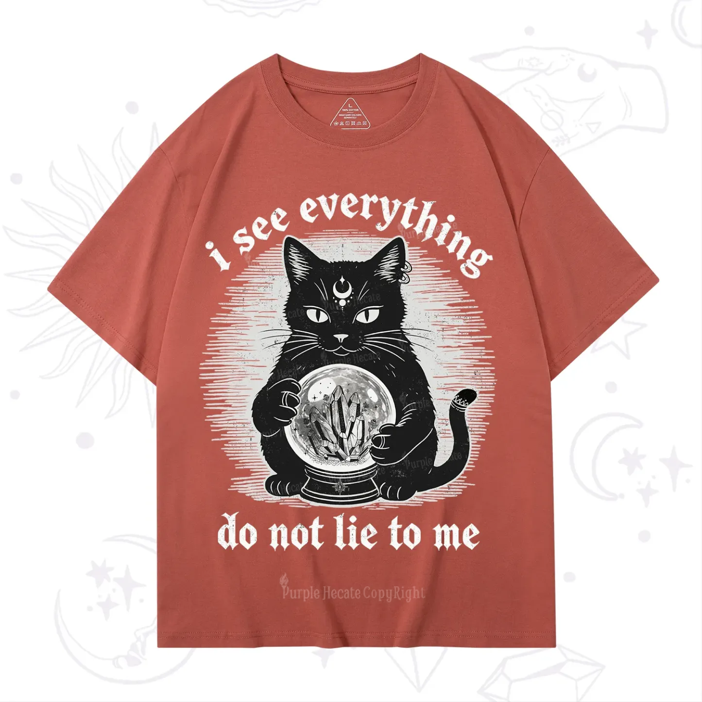 Purplehecate All Seeing Cat T-Shirt
