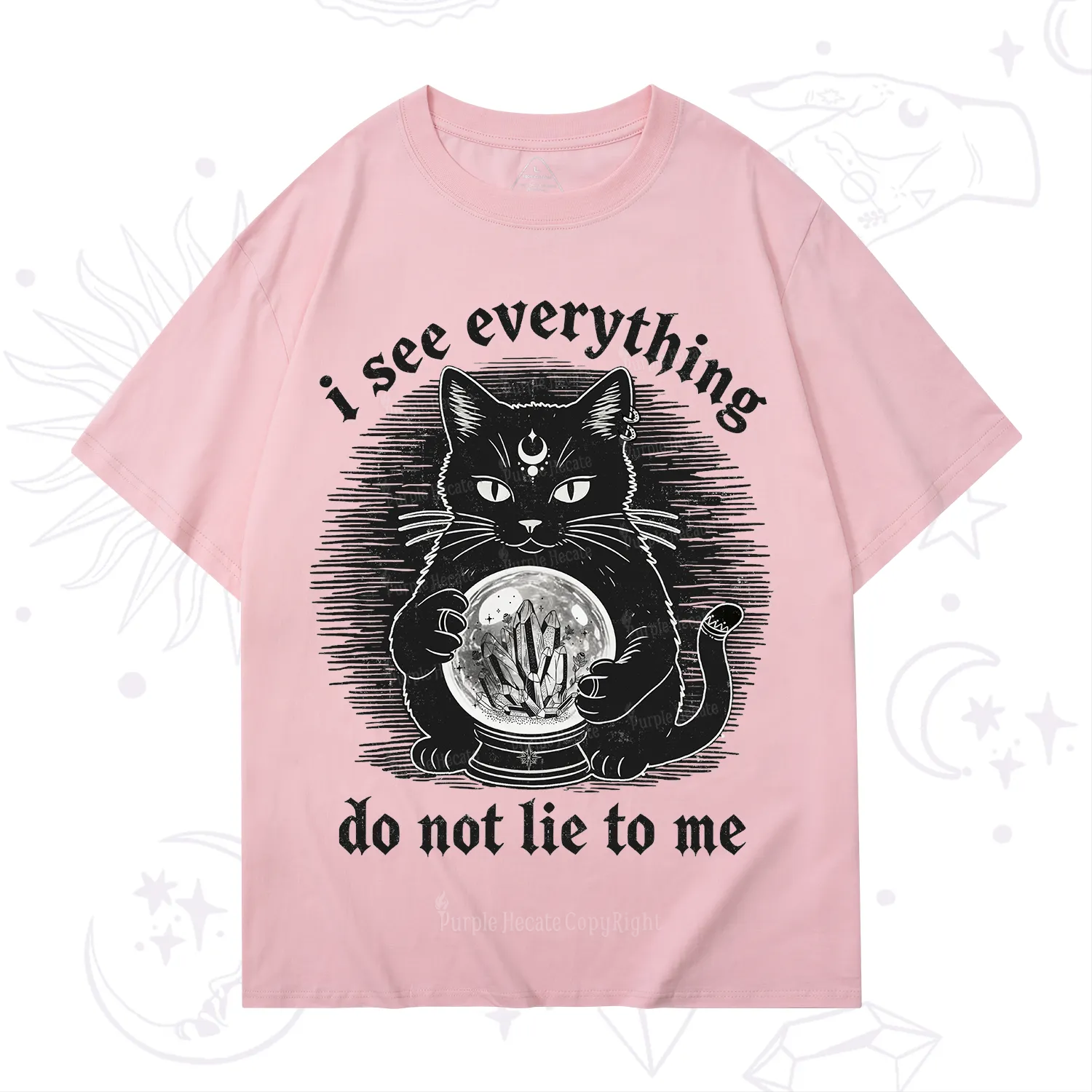 Purplehecate All Seeing Cat T-Shirt