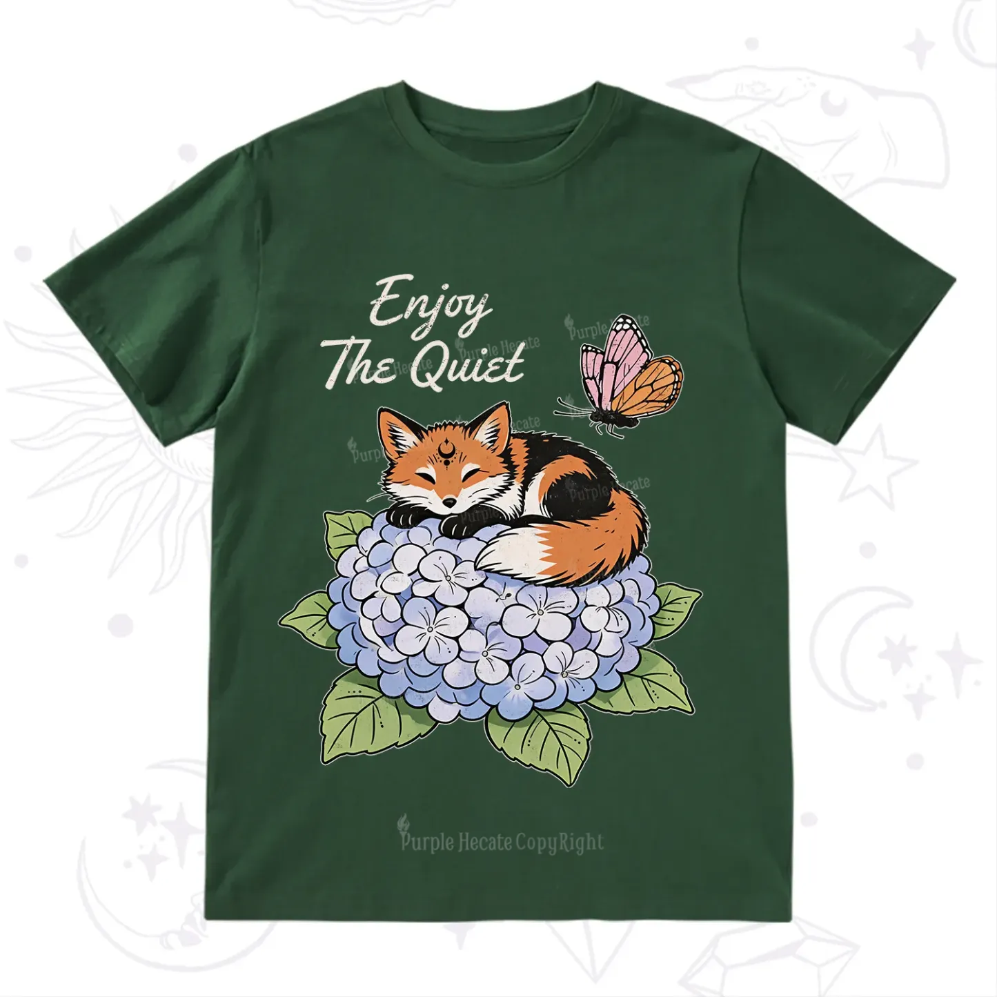 Purplehecate Enjoy The Quiet Fox T-Shirt