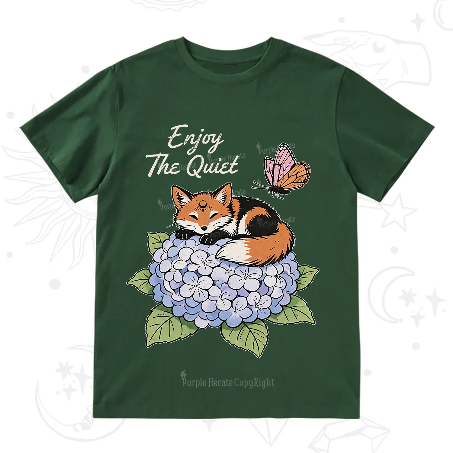 Purplehecate Enjoy The Quiet Fox T-Shirt