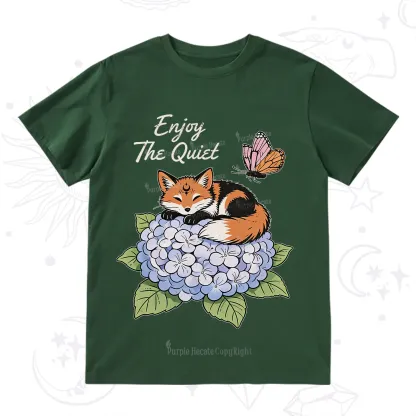 Purplehecate Enjoy The Quiet Fox T-Shirt