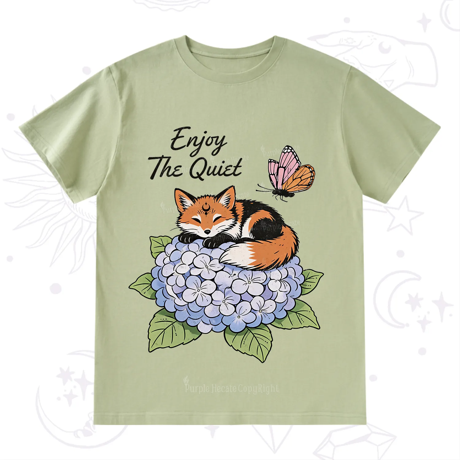 Purplehecate Enjoy The Quiet Fox T-Shirt