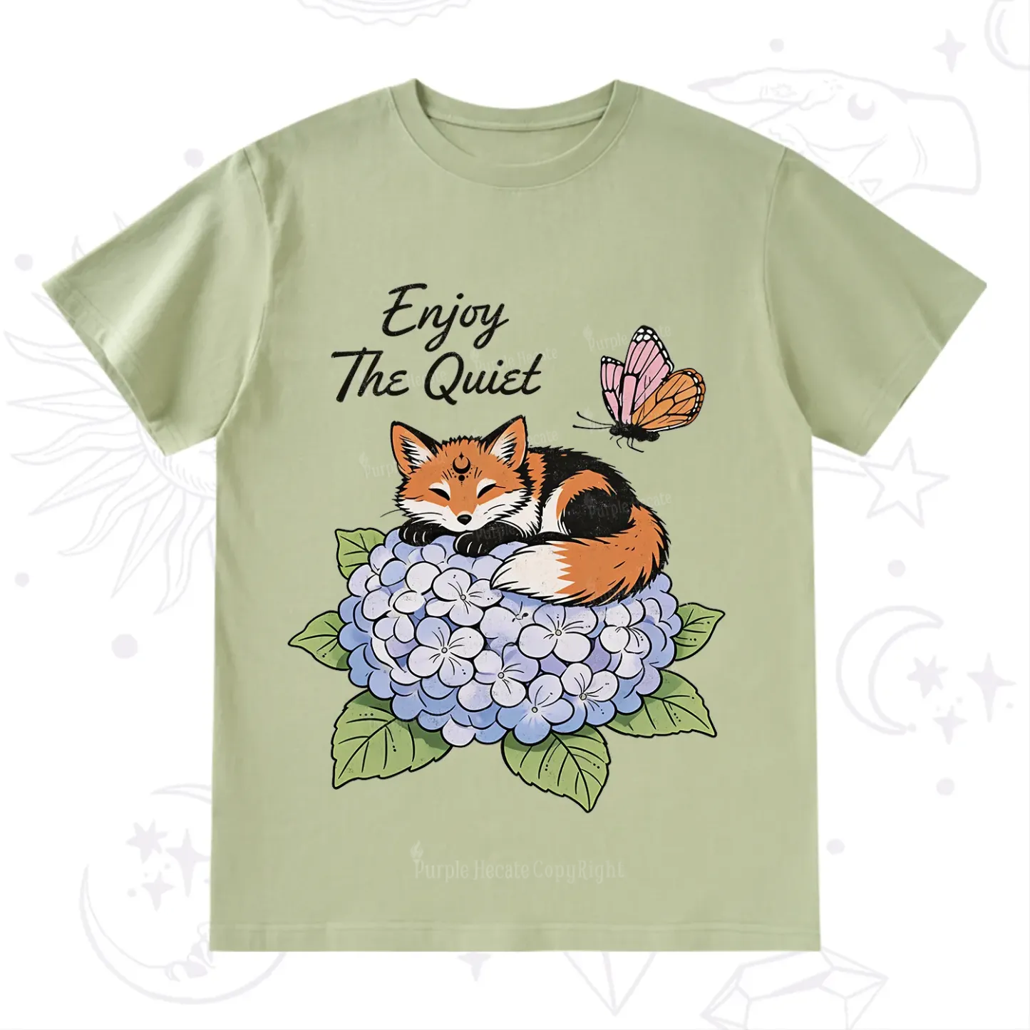 Purplehecate Enjoy The Quiet Fox T-Shirt