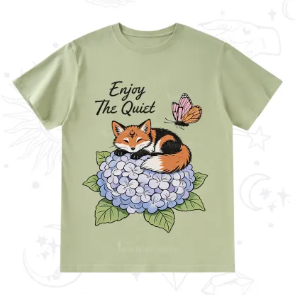 Purplehecate Enjoy The Quiet Fox T-Shirt
