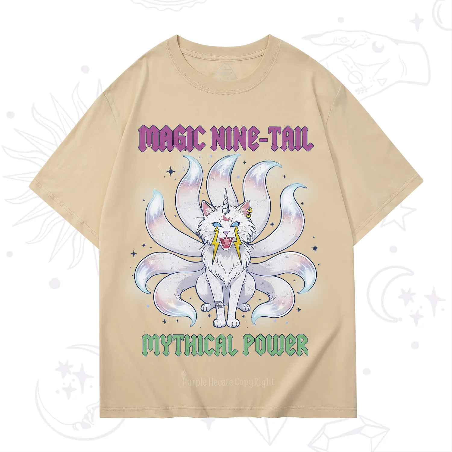 Purplehecate Magic Nine Tail Cat T-Shirt