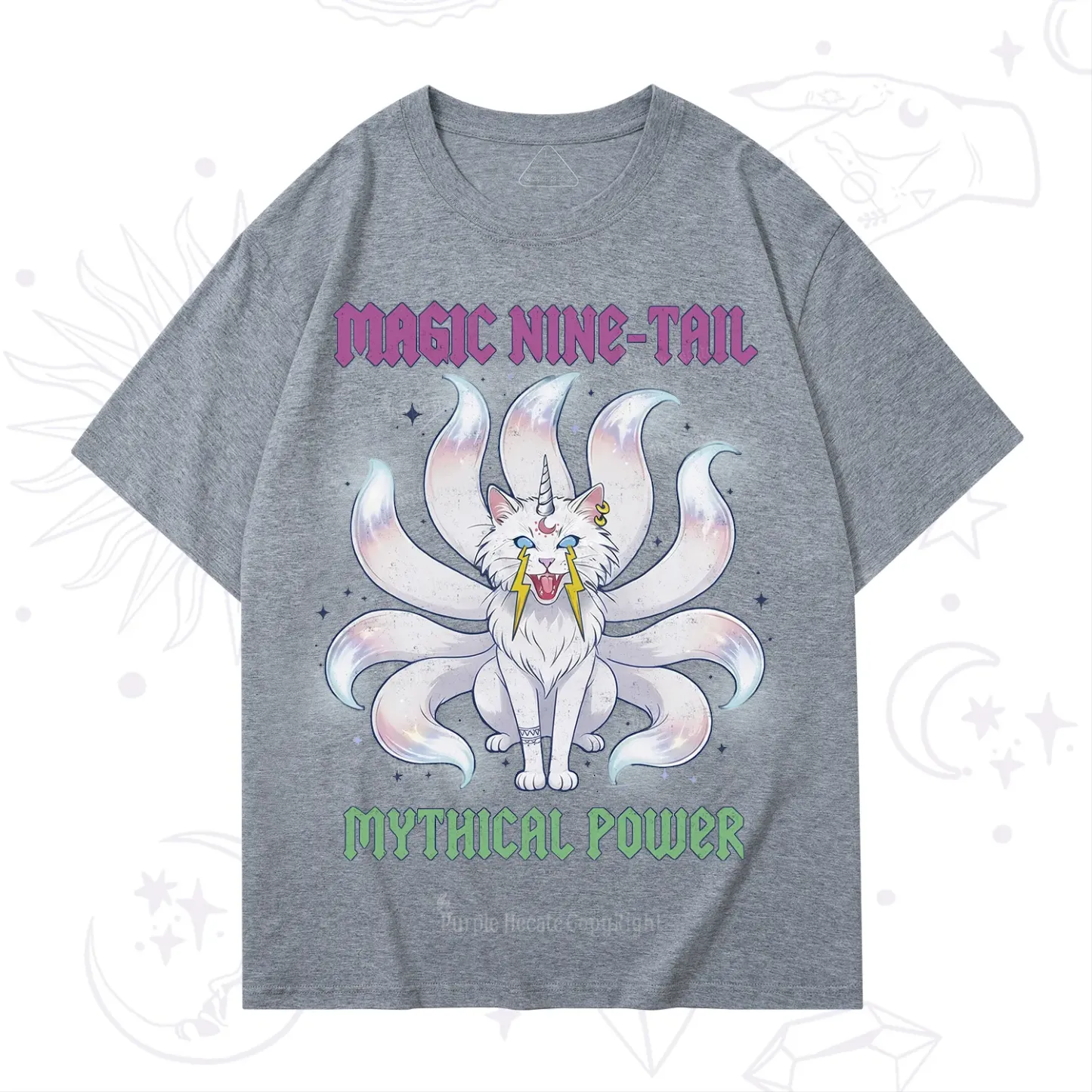 Purplehecate Magic Nine Tail Cat T-Shirt