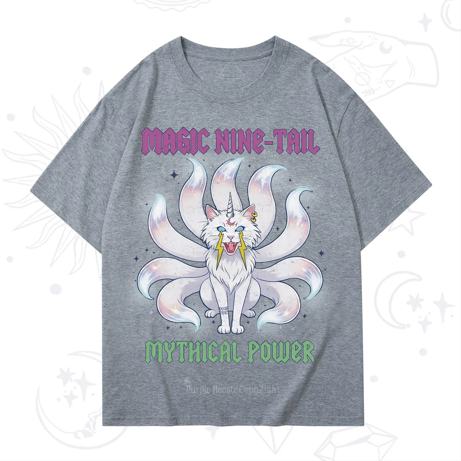 Purplehecate Magic Nine Tail Cat T-Shirt