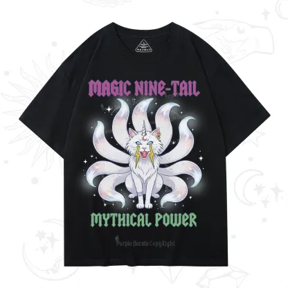 Purplehecate Magic Nine Tail Cat T-Shirt