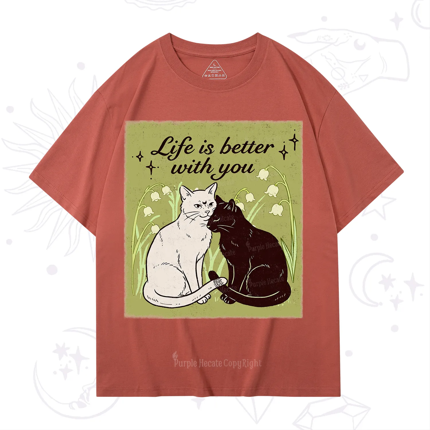 Purplehecate Life Is Better With a Cat T-Shirt