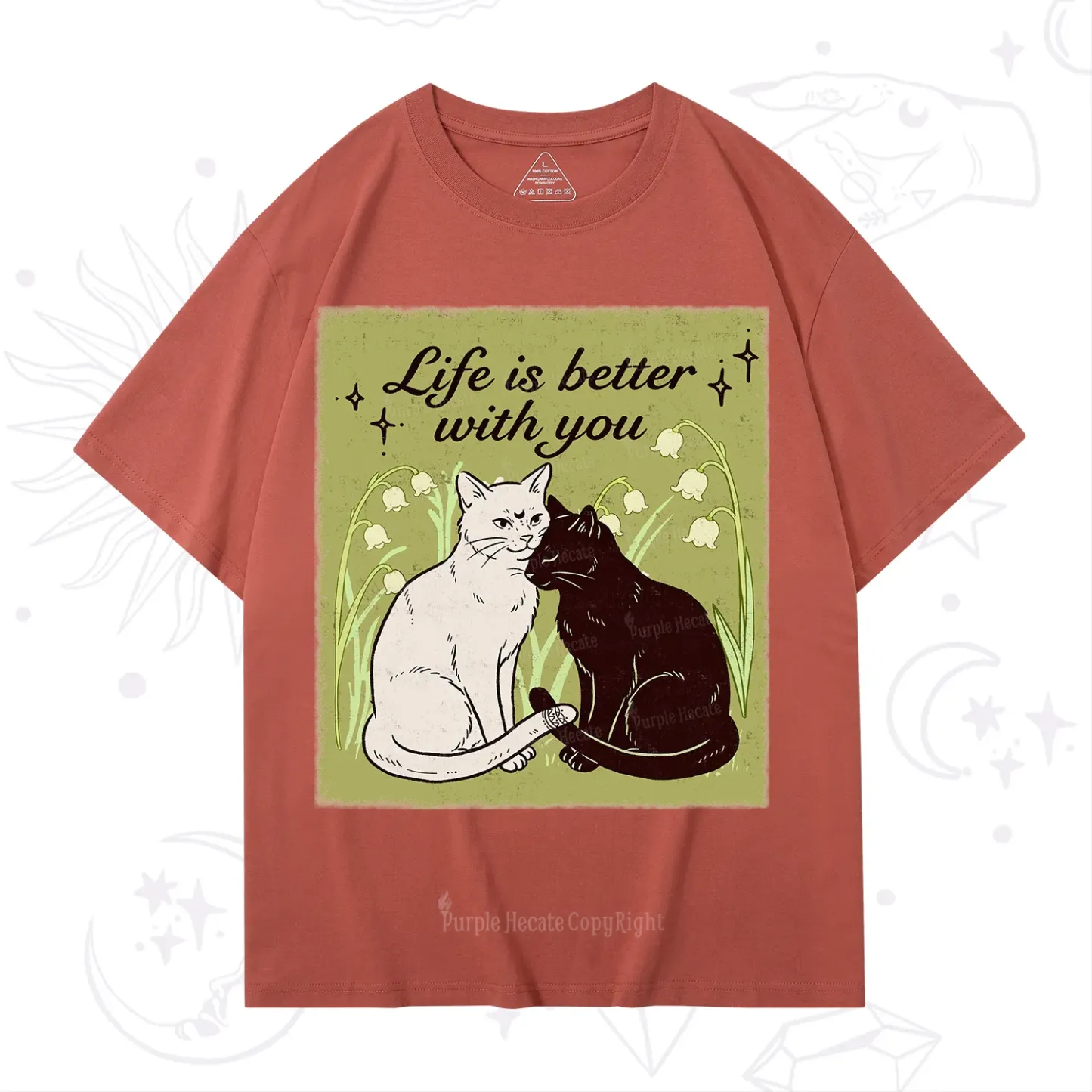 Purplehecate Life Is Better With a Cat T-Shirt