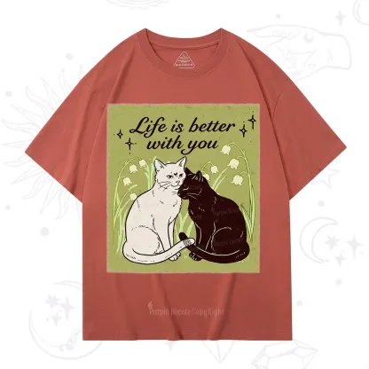 Purplehecate Life Is Better With a Cat T-Shirt