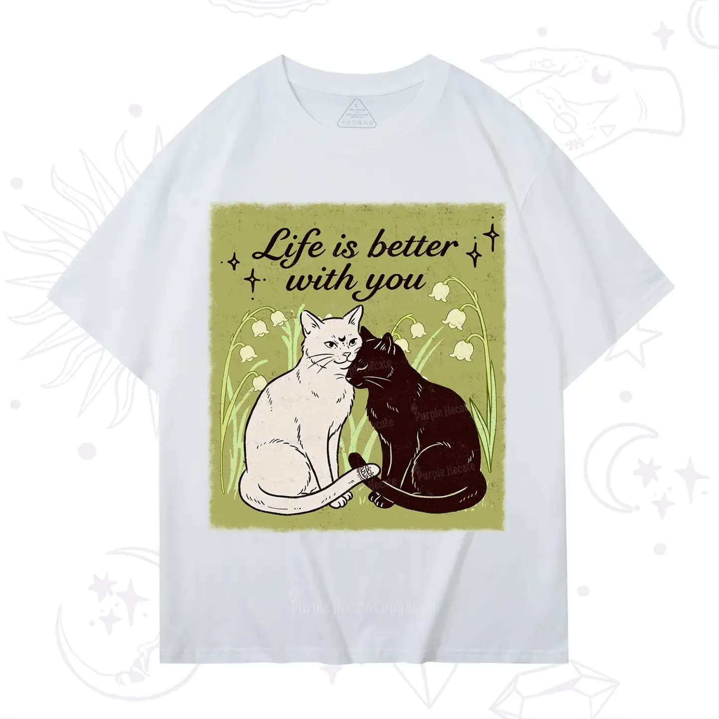 Purplehecate Life Is Better With a Cat T-Shirt