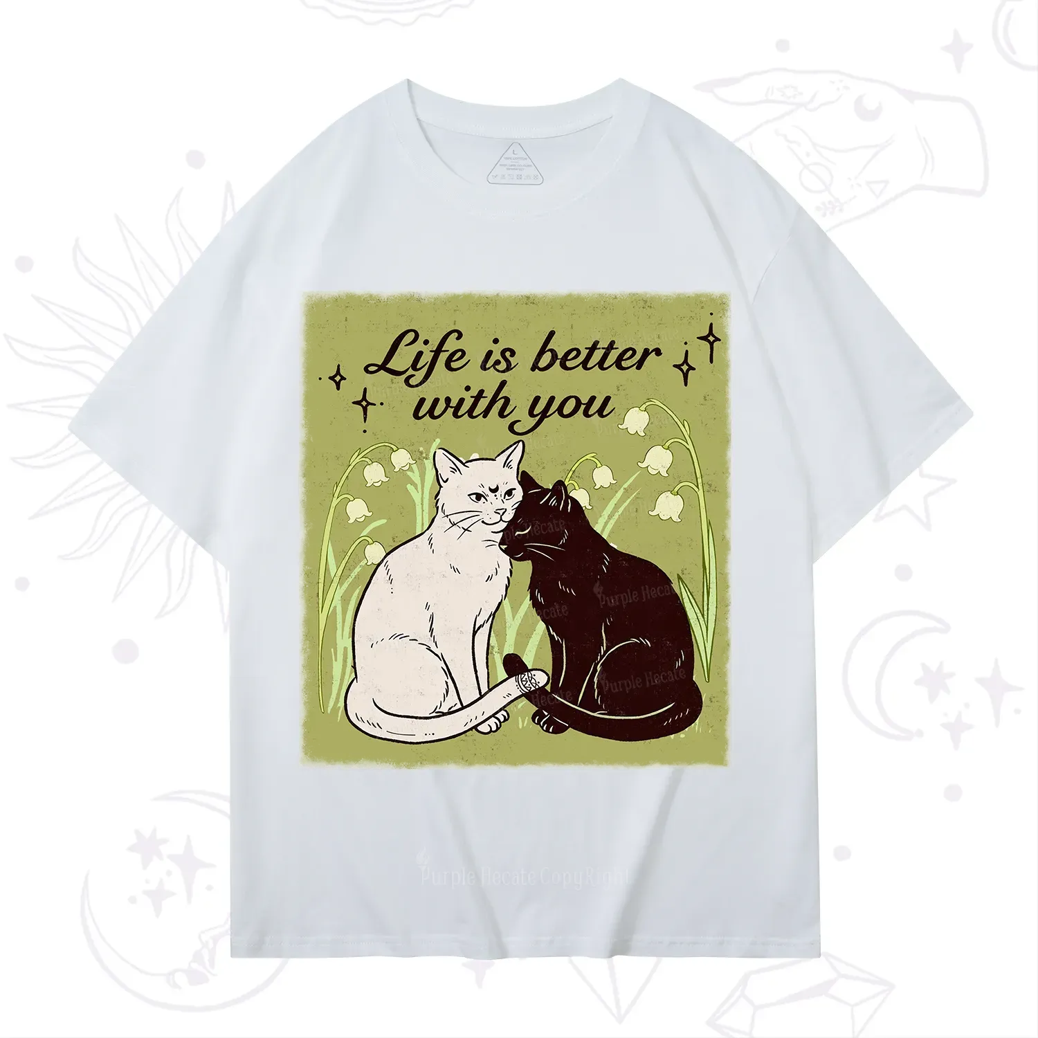 Purplehecate Life Is Better With a Cat T-Shirt