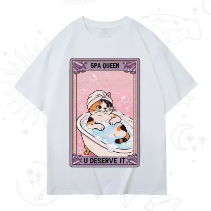 Purplehecate The Spa Queen Cat Tarot T-Shirt