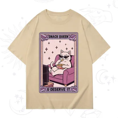 Purplehecate The Snack Queen Cat Tarot T-Shirt