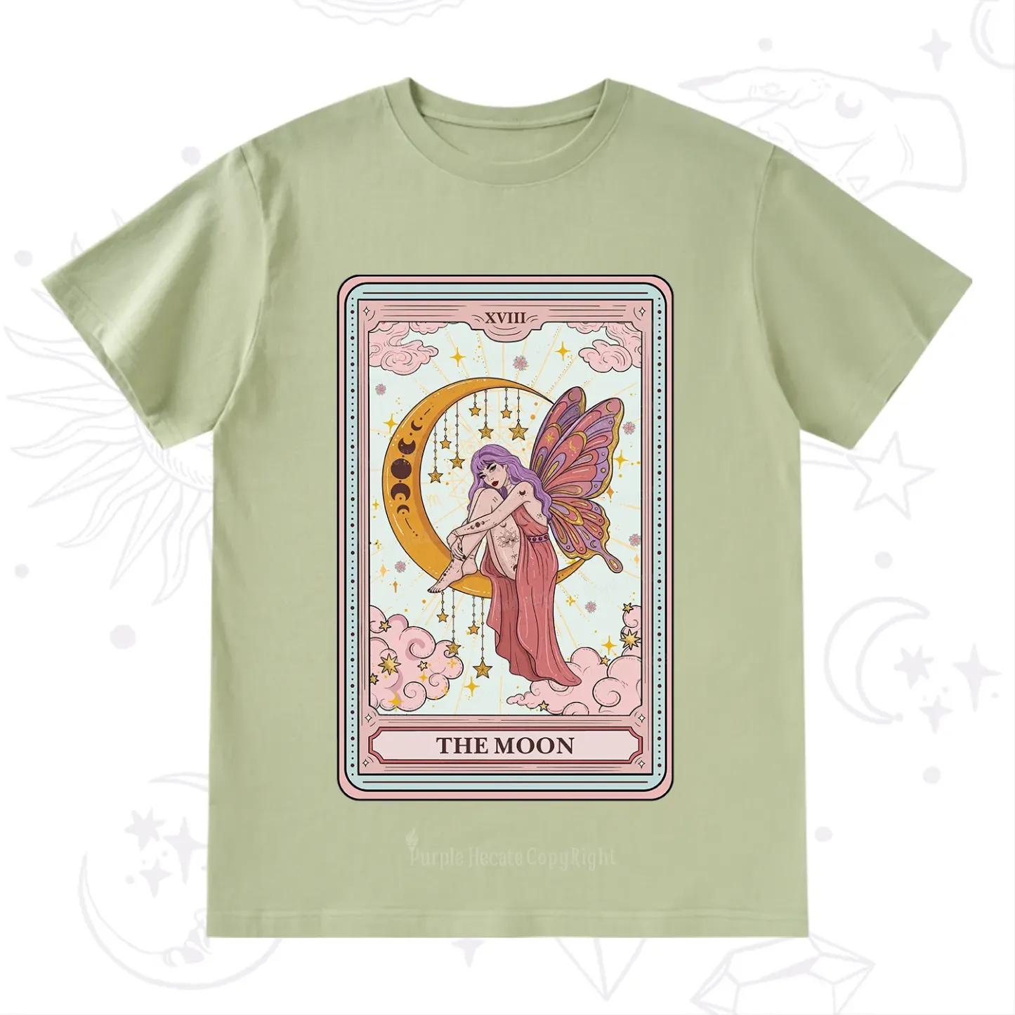 Purplehecate The Moon Tarot T-Shirt