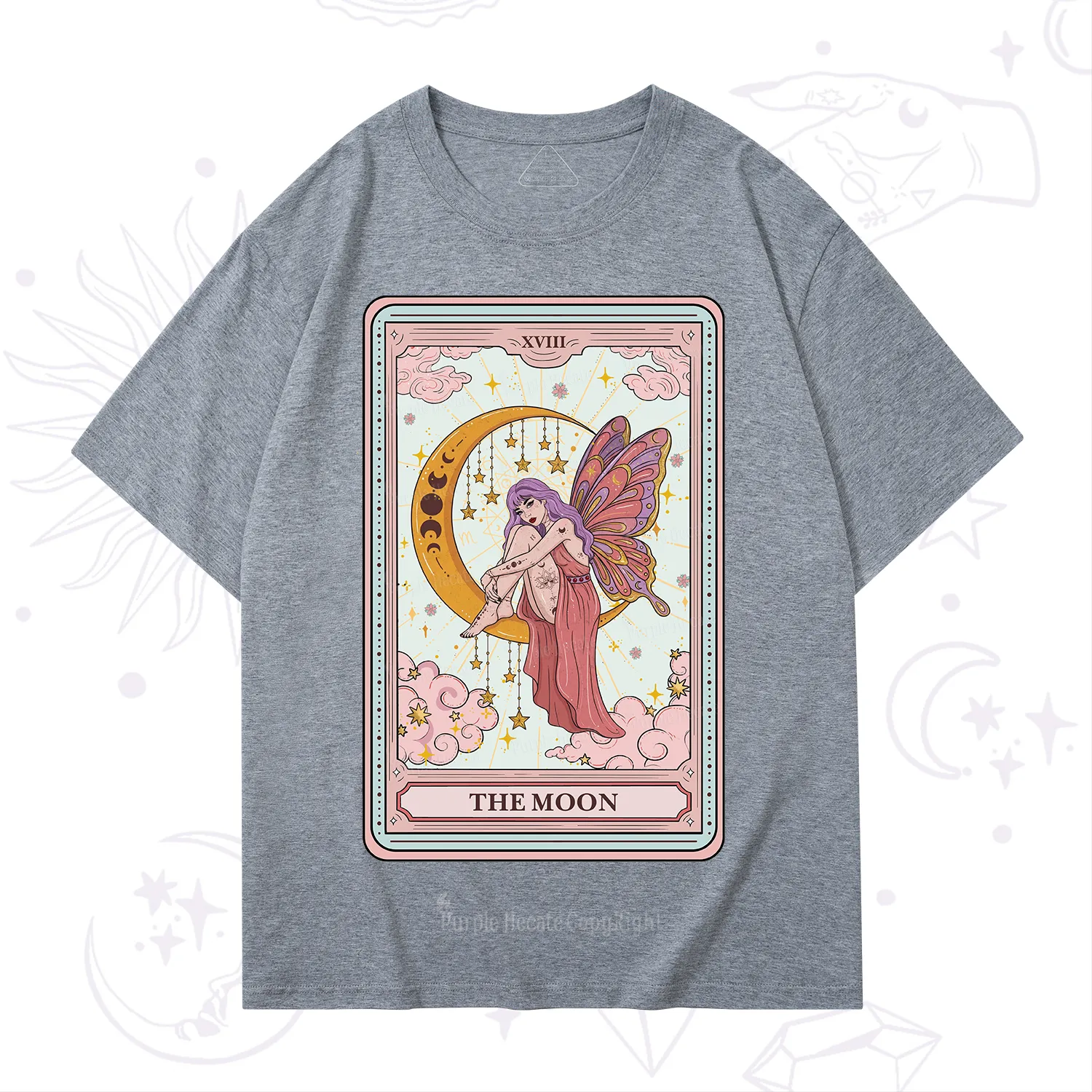 Purplehecate The Moon Tarot T-Shirt
