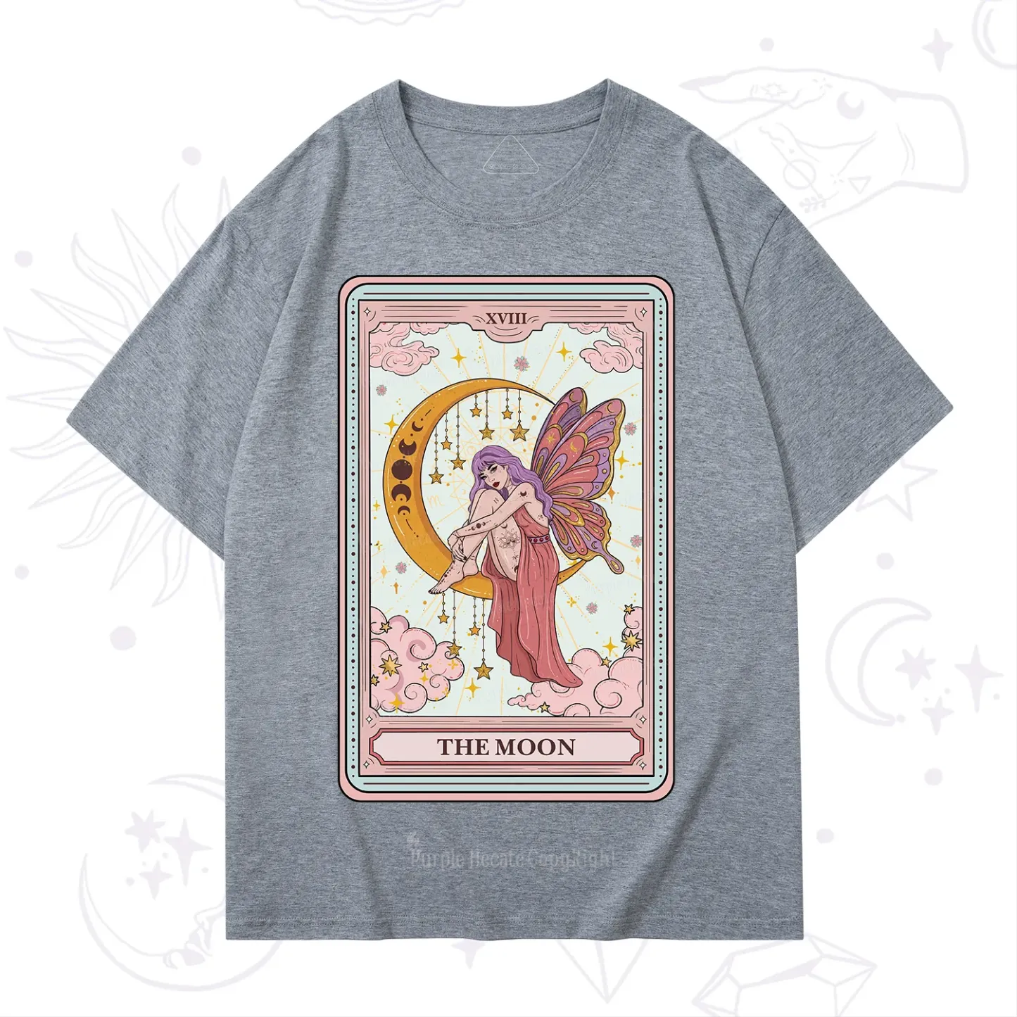 Purplehecate The Moon Tarot T-Shirt