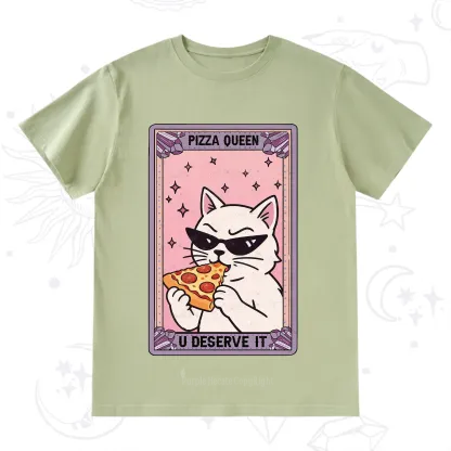 Purplehecate The Pizza Queen Cat Tarot T-Shirt