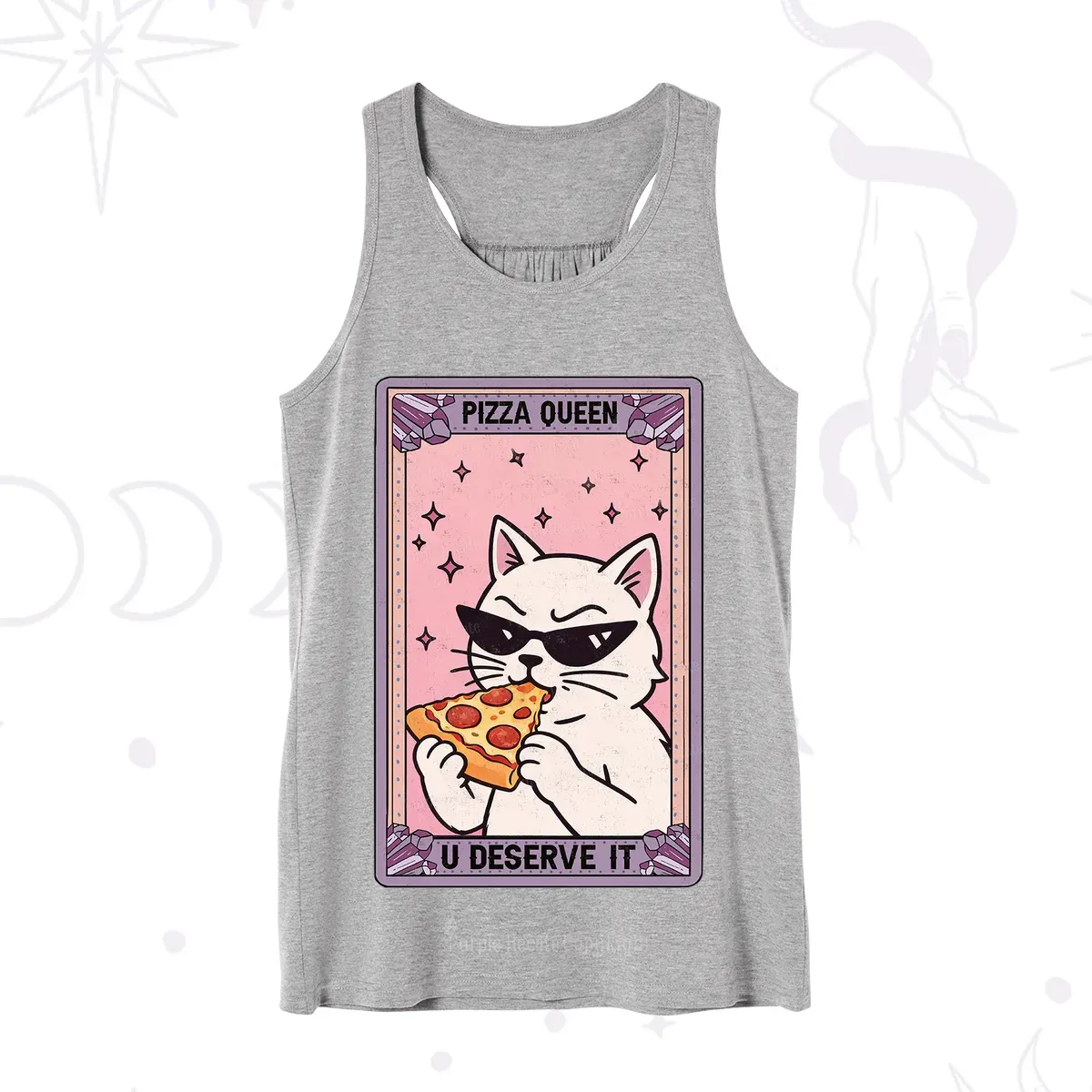 Purplehecate The Pizza Queen Cat Tarot Tank