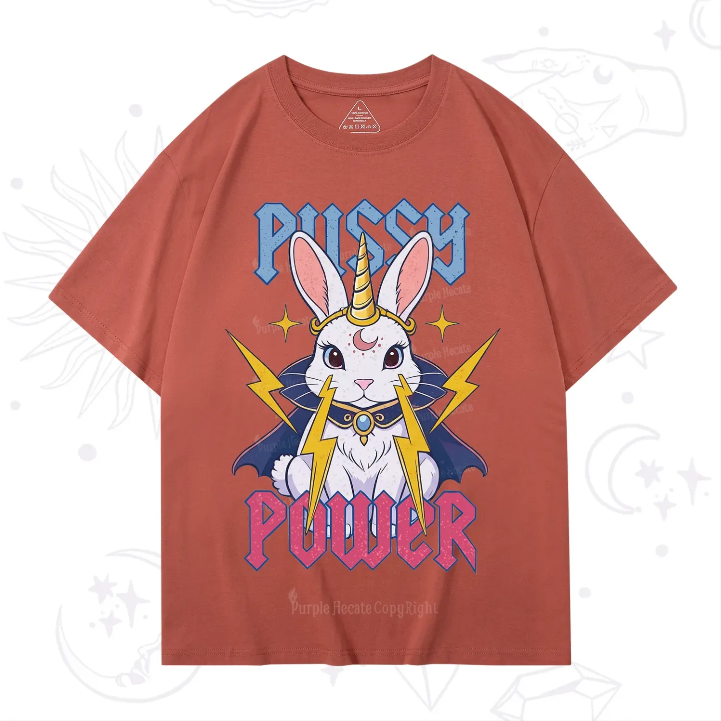 Purplehecate Pussy Power Magic Bunny T-Shirt