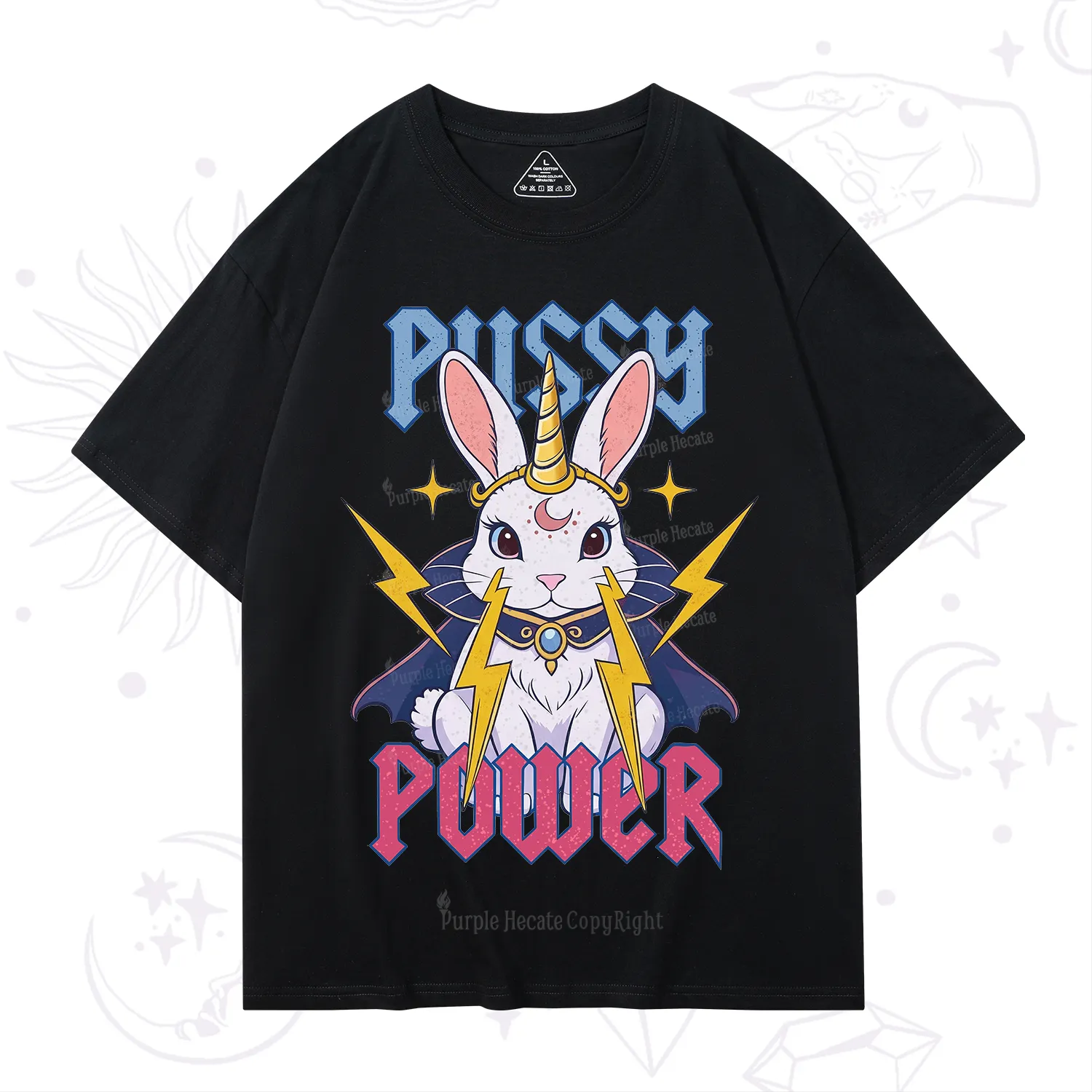 Purplehecate Pussy Power Magic Bunny T-Shirt