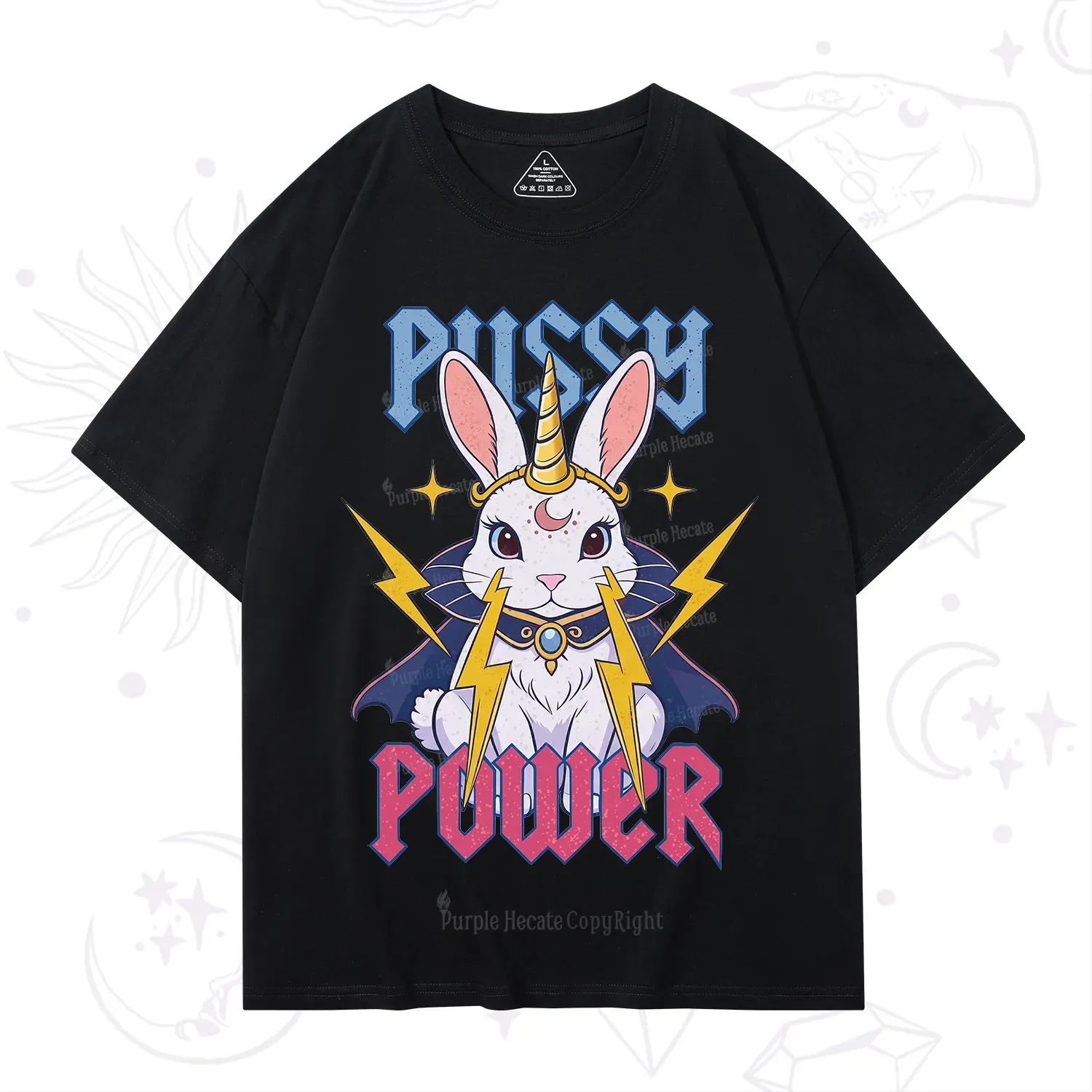 Purplehecate Pussy Power Magic Bunny T-Shirt