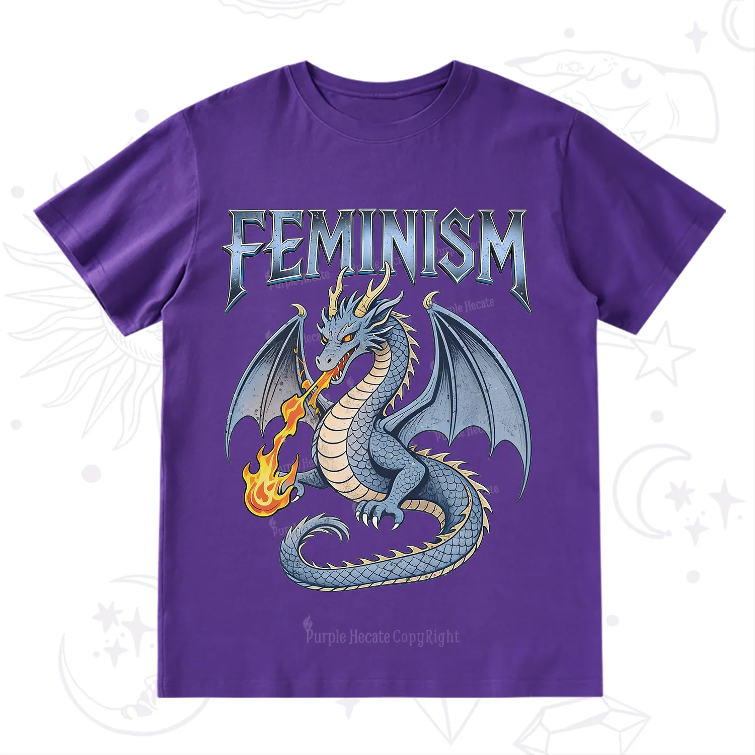 Purplehecate Feminism Dragon Fantasy T-Shirt