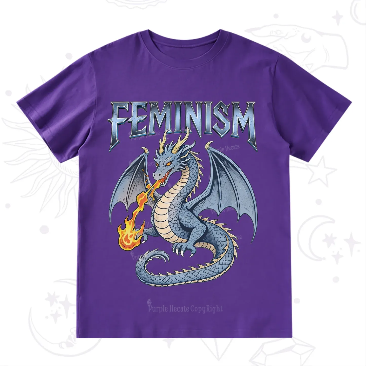 Purplehecate Feminism Dragon Fantasy T-Shirt
