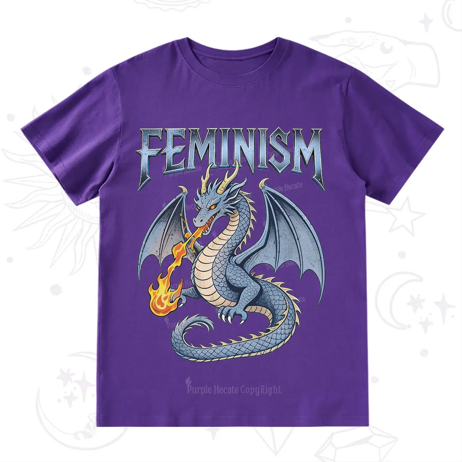 Purplehecate Feminism Dragon Fantasy T-Shirt