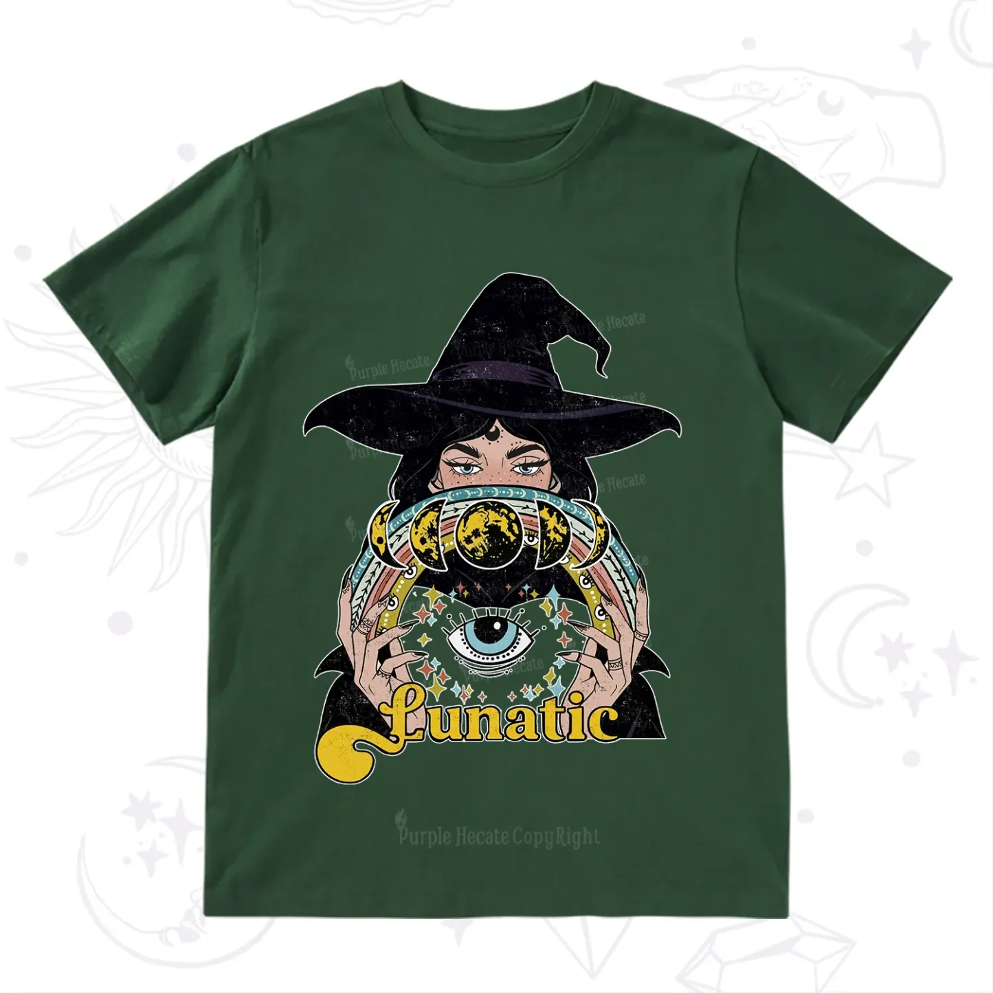 Purplehecate Witch of the Lunatic Moon Phase T-Shirt