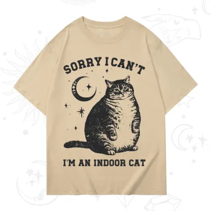 Purplehecate Sorry I Can't Go I'm an Indoor Cat T-Shirt