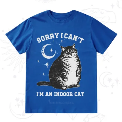 Purplehecate Sorry I Can't Go I'm an Indoor Cat T-Shirt
