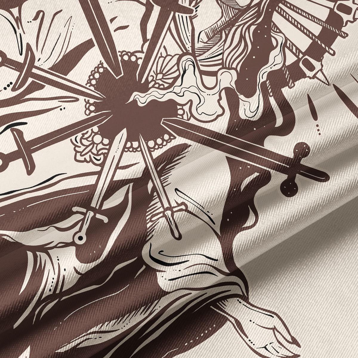 Purplehecate I'm Fine Crop Jersey Top