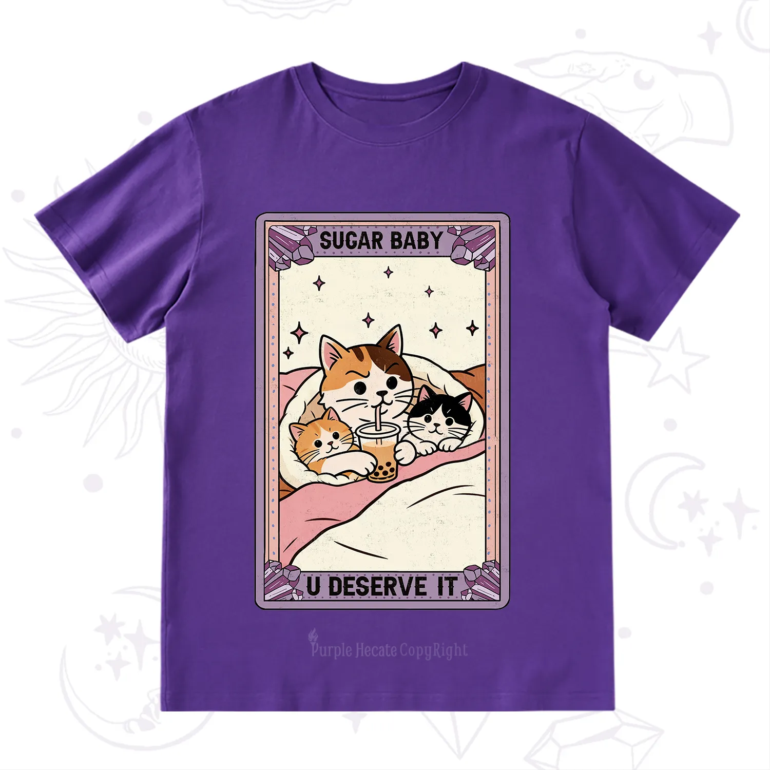 Purplehecate The Sugar Baby Cat Tarot T-Shirt