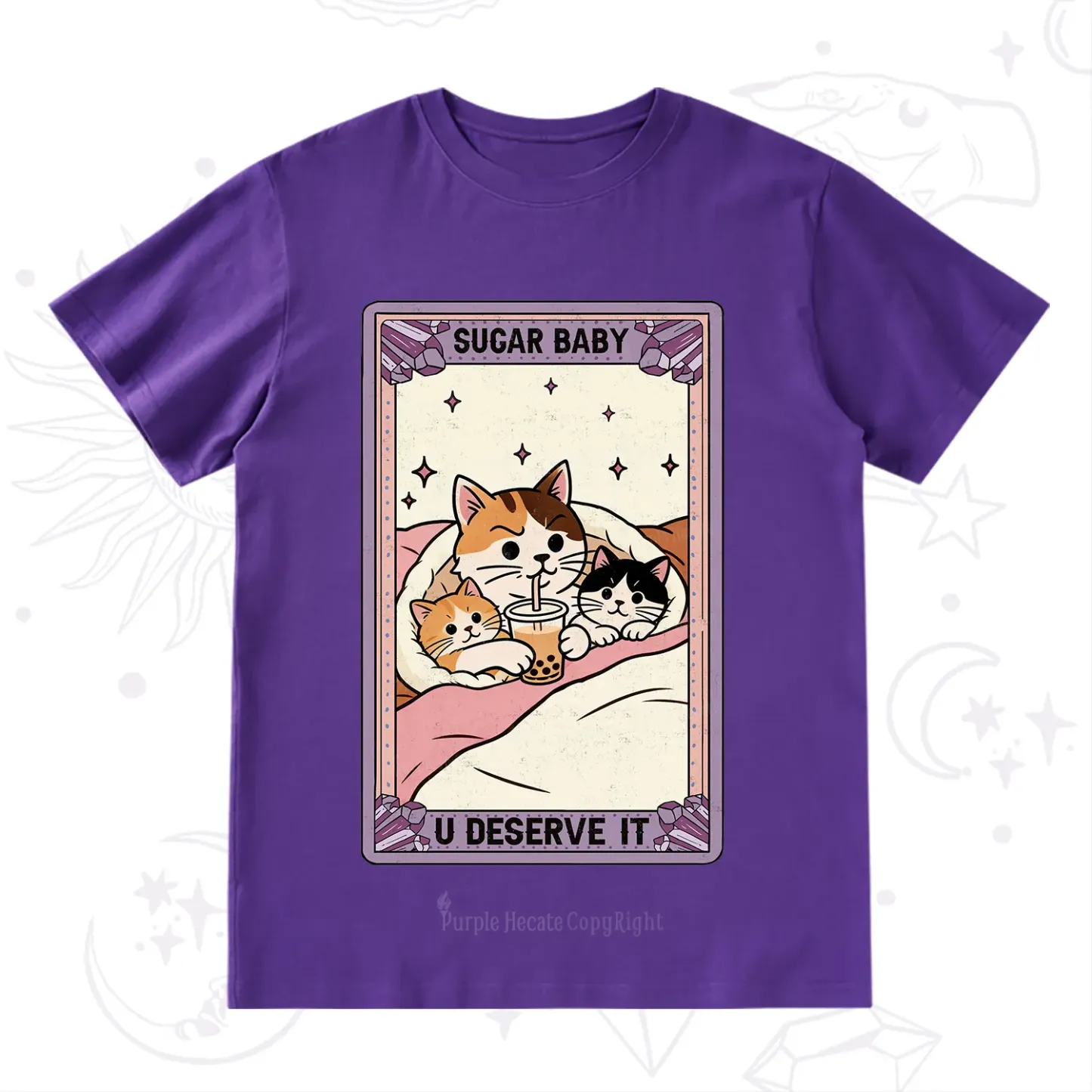 Purplehecate The Sugar Baby Cat Tarot T-Shirt