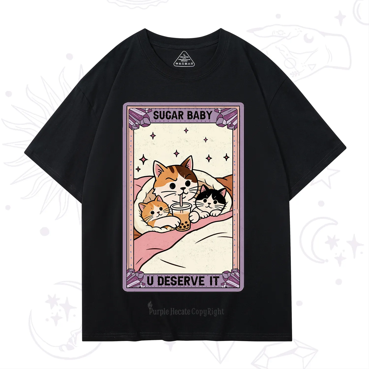 Purplehecate The Sugar Baby Cat Tarot T-Shirt